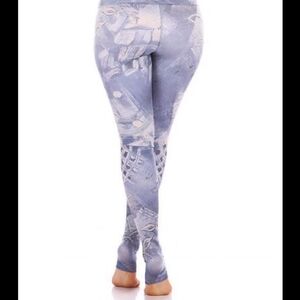 Mika Yoga Wear ✨️ Blue Patterned Jeggings